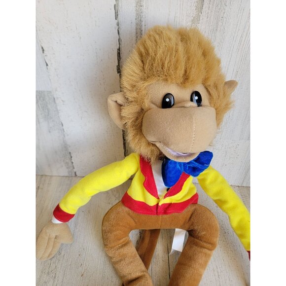 Peek a boo monkey vintage style Plush stuffed animal suit bowtie - Picture 6 of 10